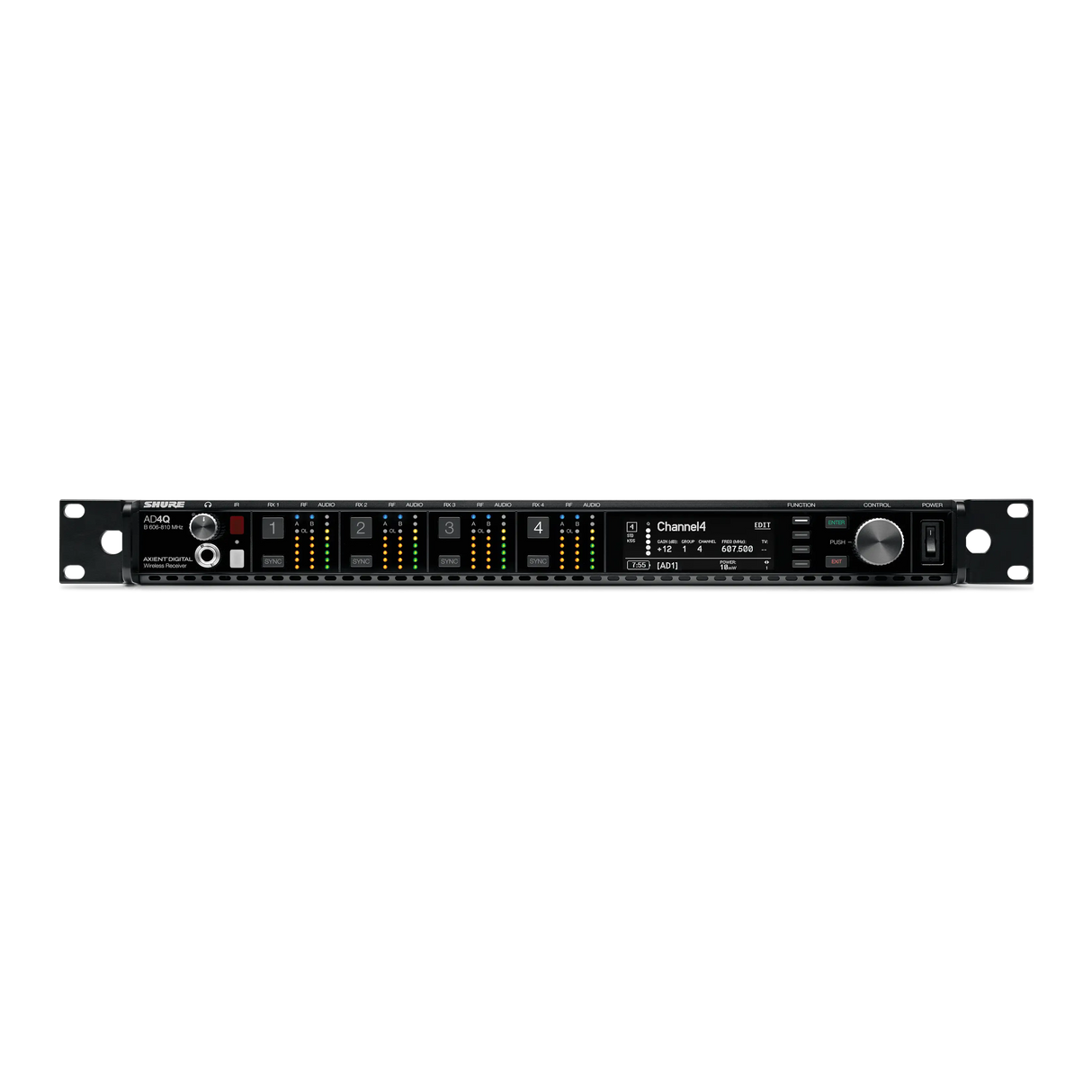Shure AD4QUS Digital Four-Channel Wireless Receiver Microphones Shure