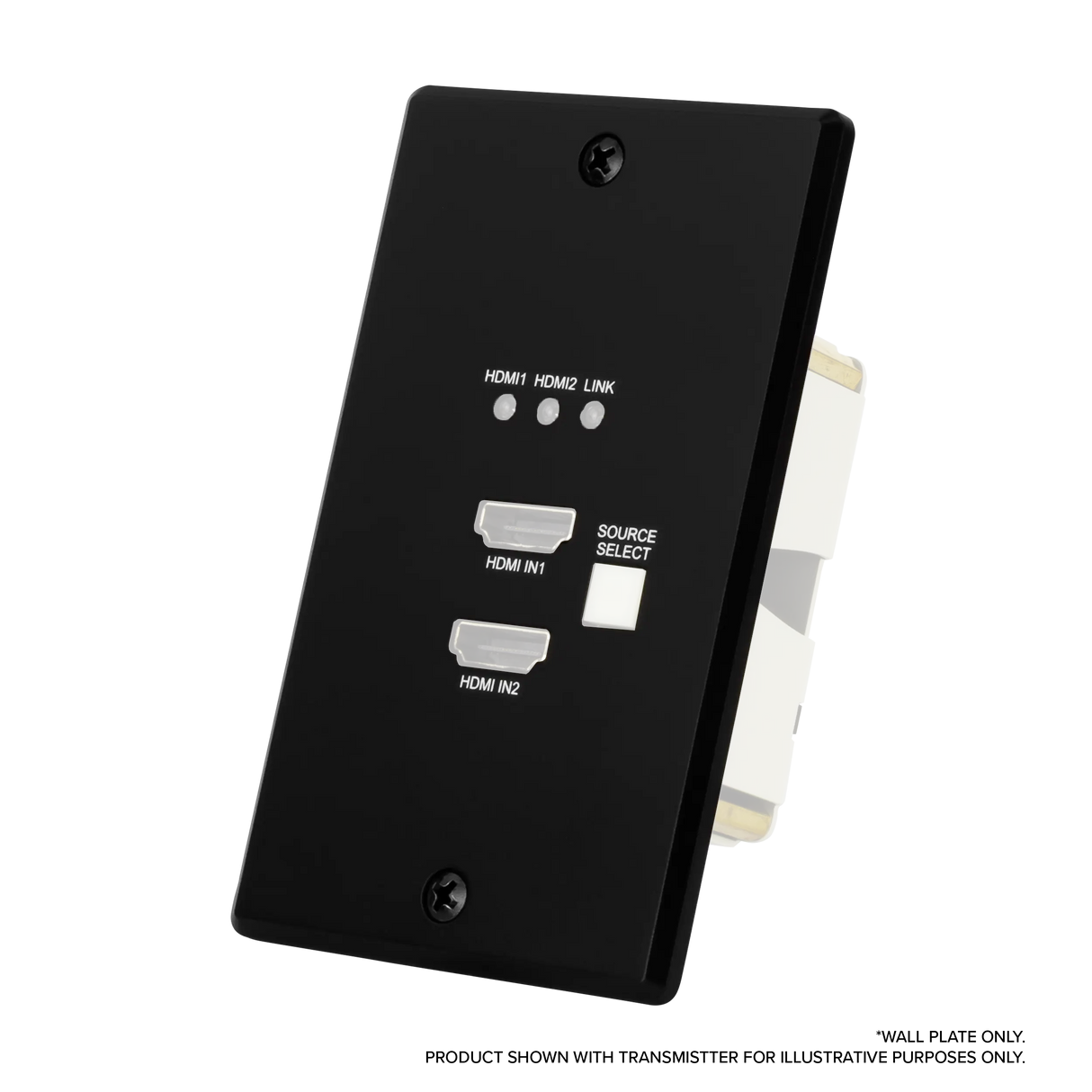 AVPro Edge AC-CXWP-LPDH-CCB – Black Dual HDMI Wall Plate Faceplate Video Transmitters AVPro Edge