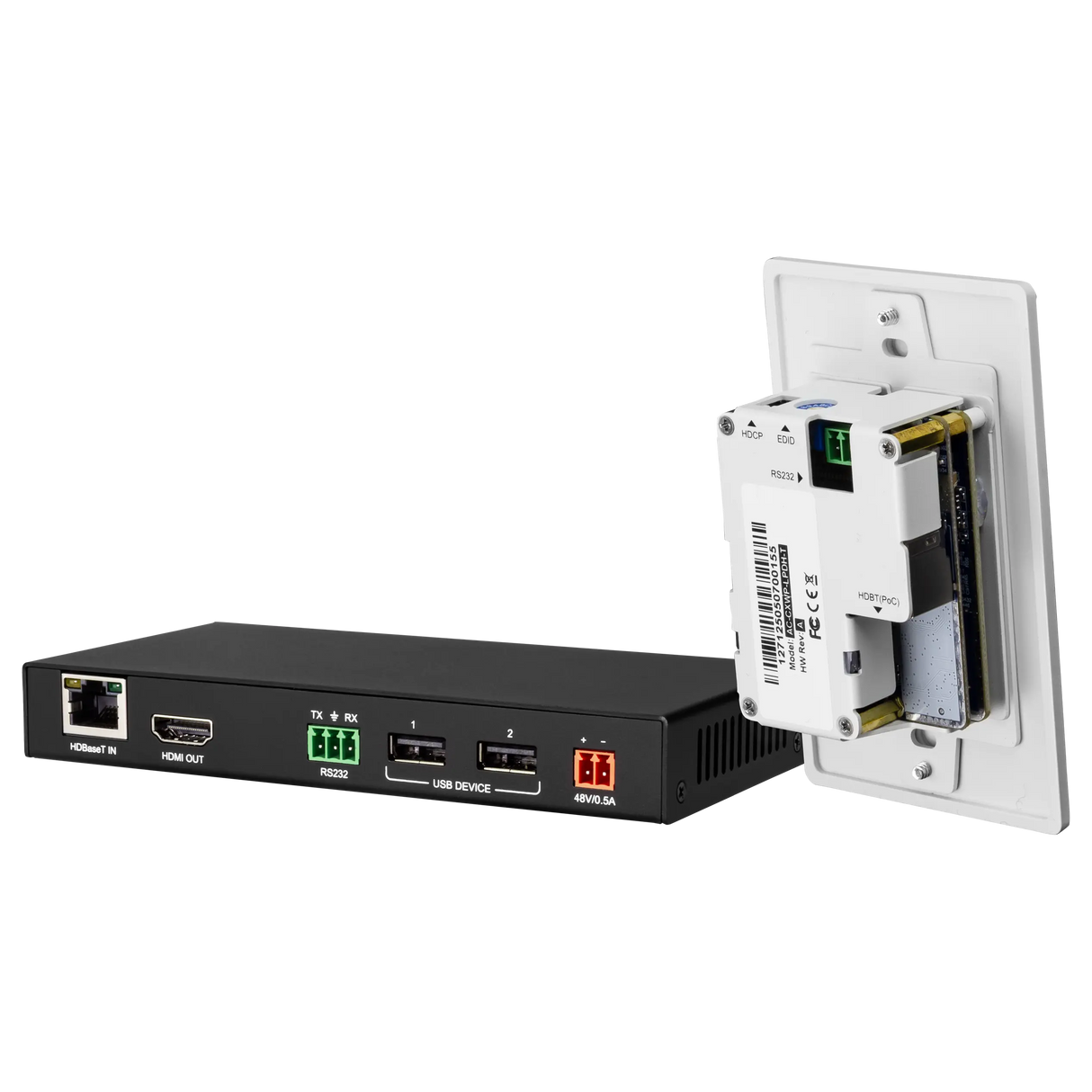 AVPro Edge AC-CXWP-LPDH-CCB – Black Dual HDMI Wall Plate Faceplate Video Transmitters AVPro Edge