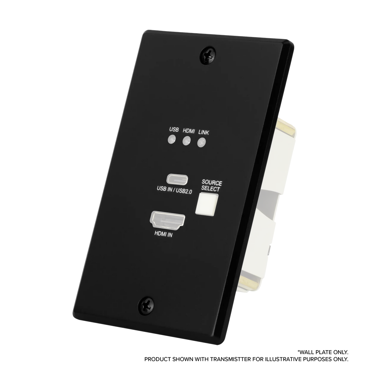AVPro Edge AC-CXWP-LPDHU-CCB – Black HDMI USB-C Wall Plate Faceplate Video Transmitters AVPro Edge