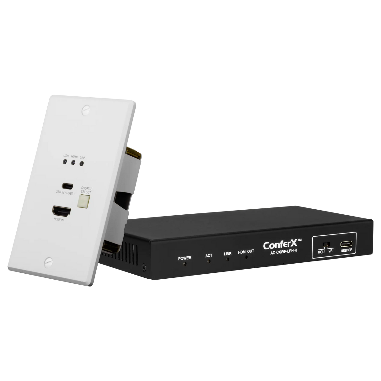 AVPro Edge AC-CXWP-LPDHU-CCS – Steel HDMI USB-C Wall Plate Faceplate Video Transmitters AVPro Edge