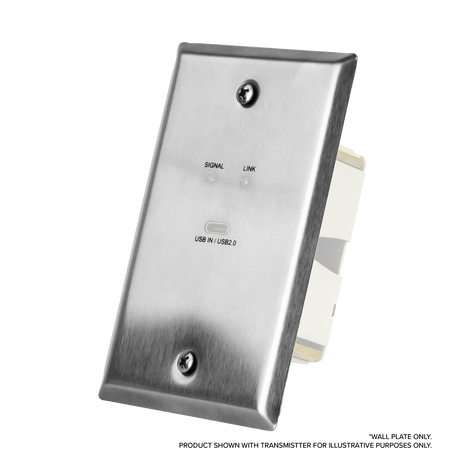 AVPro Edge AC-CXWP-LPU-CCS – Steel USB-C Wall Plate Faceplate Video Transmitters AVPro Edge