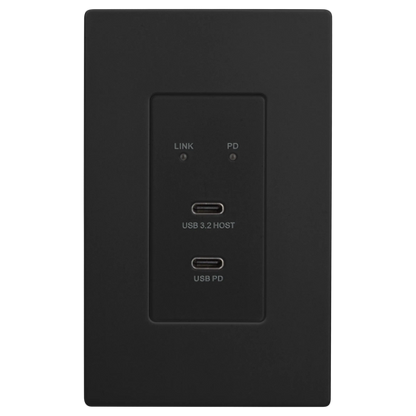AVPro Edge AC-EXUSB-3-WP-KIT-B – USB 3.2 Wall Plate Extender, Black Video Transmitters AVPro Edge