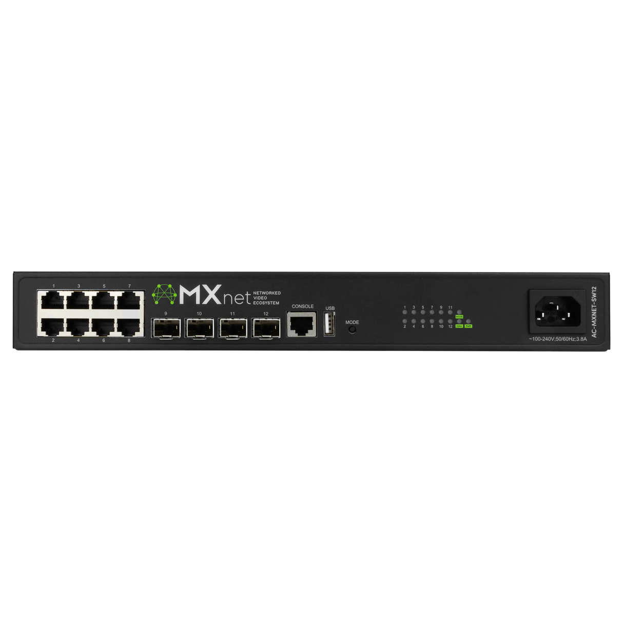 AVPro Edge AC-MXNET-SW8P – 8-Port MXnet AV-over-IP Switch Networking AVPro Edge