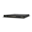 AVPro Edge AC-MXNET-SW24XF 24-port 10G fiber MXnet network switch, front angle view