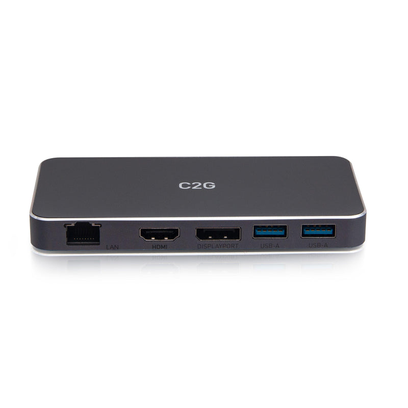 C2G C2G54543 USB-C® 7-in-1 Dual Display MST Docking Station with HDMI®, DisplayPort™, Ethernet, USB, and Power Delivery up to 100W - 4K 60Hz