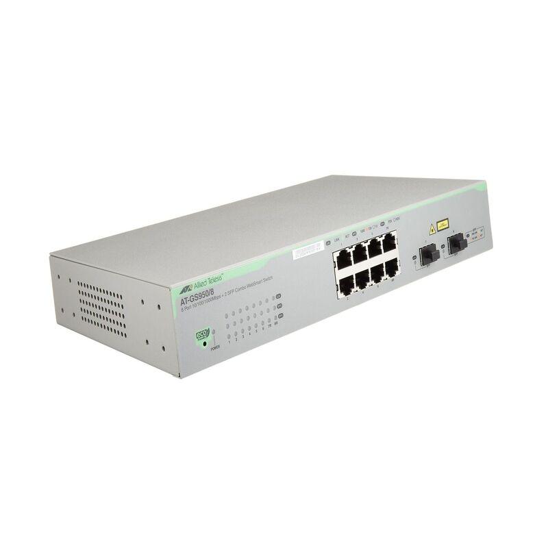 Allied Telesis AT-GS950/8-10 8PORT 10/100/1000BT GB WEBSMART SWITCH PLUS 2 SFP SLOTS