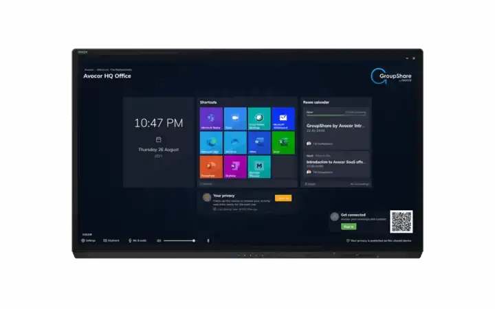Avocor G Series 75" UHD 4K Commercial Interactive Touchscreen Display - AVG-7560