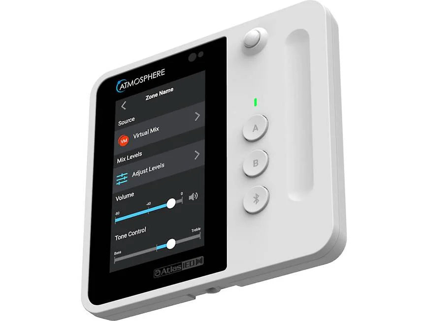 AtlasIED Atmosphere C-T4BT Touchscreen wall controller with Bluetooth (White) Audio Components AtlasIED
