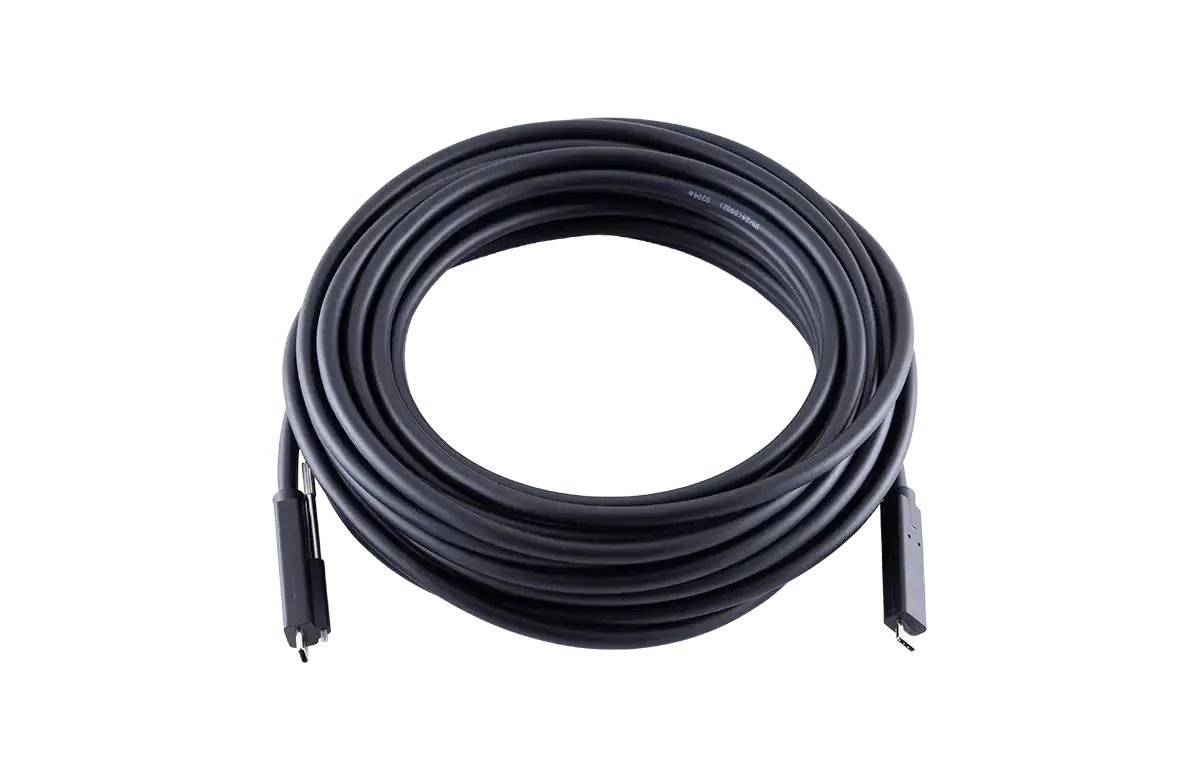 LightWare CAB-USBC-AOC1000E 9.8m (32.15ft) USB-C Active Optical cable for USB3.2 Gen 1x1, 4K Video, 2 lane DP ALT mode, 60W/3A Charging, 1 tier