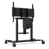 ViewSonic VB-STND-008 Motorized Height Adjustable Mobile Cart, Black, 22" Smooth Lift, 0-90° Tilt, 360° Swivel, VESA 400x200 to 800x600mm, Storage Tray for 55"-86" Displays up to 165lbs TV & Monitor Mounts ViewSonic