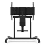 ViewSonic VB-STND-008 Motorized Height Adjustable Mobile Cart, Black, 22" Smooth Lift, 0-90° Tilt, 360° Swivel, VESA 400x200 to 800x600mm, Storage Tray for 55"-86" Displays up to 165lbs TV & Monitor Mounts ViewSonic