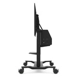 ViewSonic VB-STND-008 Motorized Height Adjustable Mobile Cart, Black, 22" Smooth Lift, 0-90° Tilt, 360° Swivel, VESA 400x200 to 800x600mm, Storage Tray for 55"-86" Displays up to 165lbs TV & Monitor Mounts ViewSonic