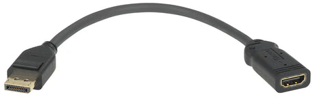 Extron DPM-HDF/0.5 4K PLUS DisplayPort Male to HDMI Female Active Adapter Cable - 6" Audio & Video Cables Extron