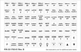 Extron Backlit Button Label Kit Text and Icon Labels, Sheet 2 Electronics Accessories Extron