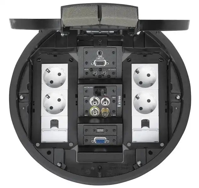 Extron MAAP 108 AKM Audio and Keyboard/Mouse Plate Fits OBO Betterman Floor Box – GB3 mount boxes Extron