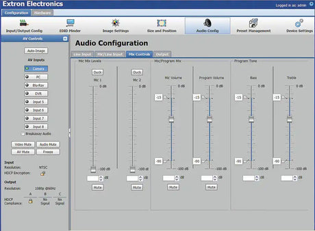 Extron IN1606 6-Input 4K Presentation Switcher Presentation Switcher Extron