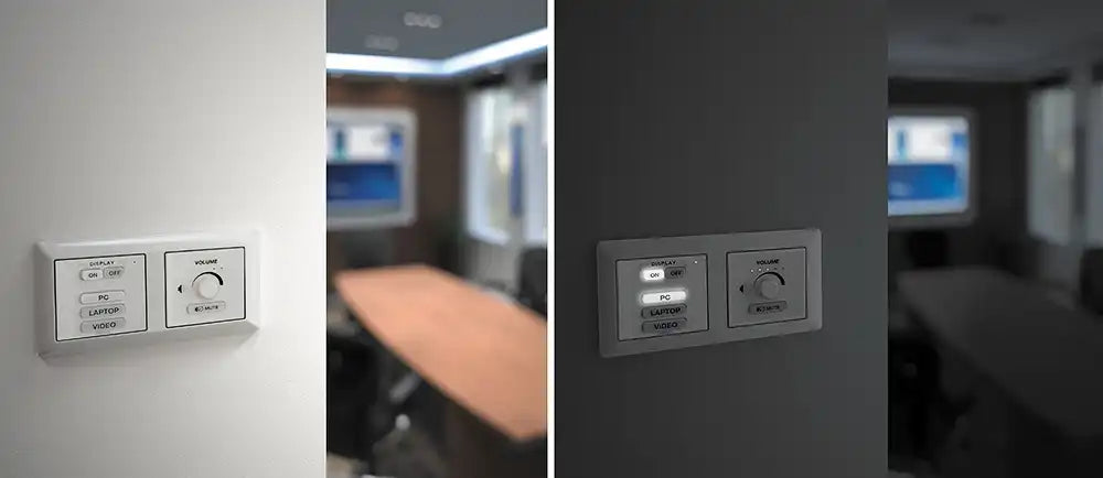 Extron EBP 106 EU eBUS Button Panel Flex55 and EU, Black and White, 6 Button mount boxes Extron
