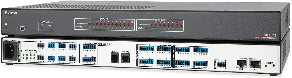 Extron DMP 128 C P - 12x8 ProDSP Processor with AEC and POTS Audio Signal Processing Extron