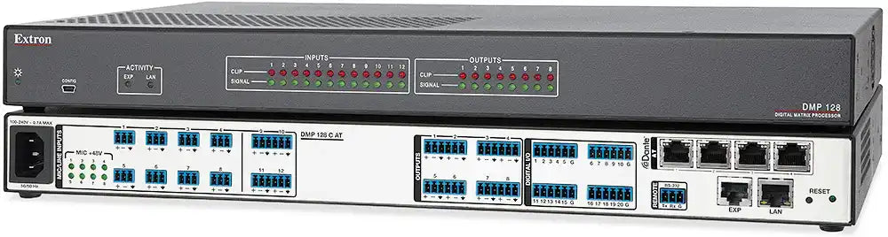 Extron DMP 128 C P - 12x8 ProDSP Processor with AEC and POTS Audio Signal Processing Extron