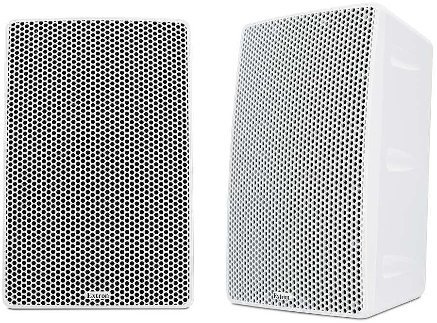 Extron SM 26T 6.5" Two-Way Surface Mount Speakers with 70/100 V Transformer White (Pair) Speakers Extron