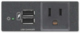Extron USB PowerPlate 200 Series Double-space, Black mount boxes Extron