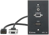 Extron WPB 109 One-Gang Wallplate for HDMI, VGA, and Stereo Audio Black mount boxes Extron