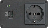 Extron AC+USB 200 Series Power Module UK (1) AC & (2) USB Outlets power supply Extron