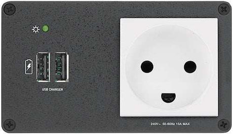 Extron AC+USB 200 Series Power Module UK (1) AC & (2) USB Outlets power supply Extron