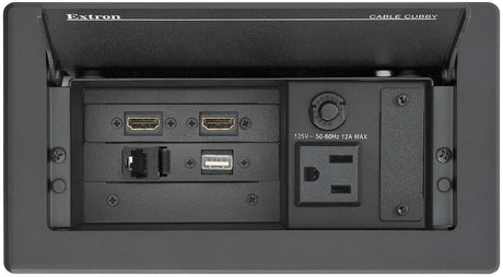 Extron Cable Cubby 202 Series Cable Access Enclosure Holds Two AAP Moduless mount boxes Extron