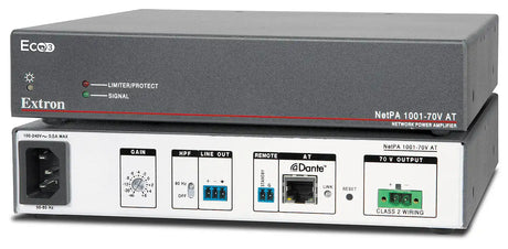 Extron NetPA 1001-1AT 100 W Network Power Amplifier - Dante/AES67 Audio Amplifiers Extron