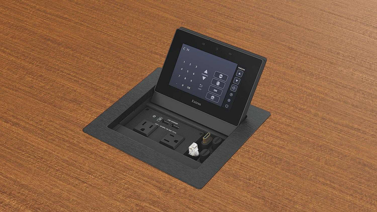 Extron TLP Pro 525C 5" Portrait Tabletop Touchpanel Black - w/o AC Module Audio & Video Cables Extron