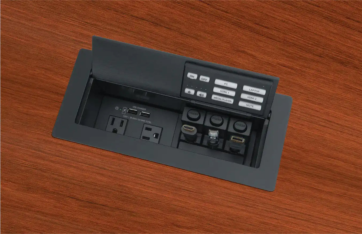 Extron EBP 1200C eBUS Button Panel eBUS Cable Cubby - Black, AC Module Not Included mount boxes Extron