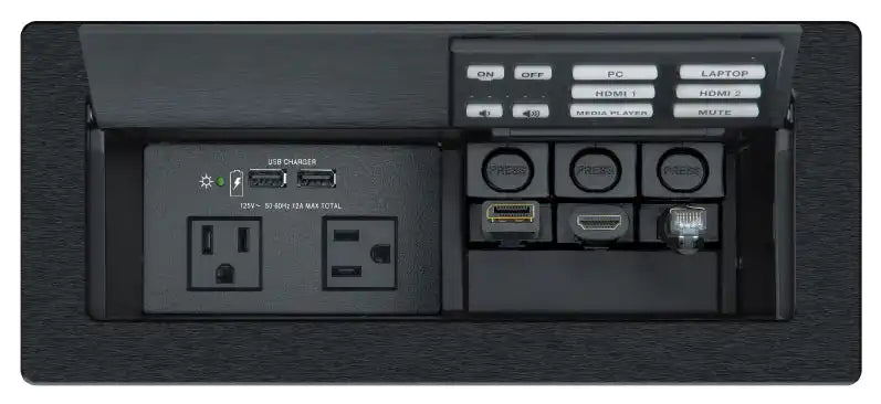 Extron EBP 1200C eBUS Button Panel eBUS Cable Cubby - Black, AC Module Not Included mount boxes Extron