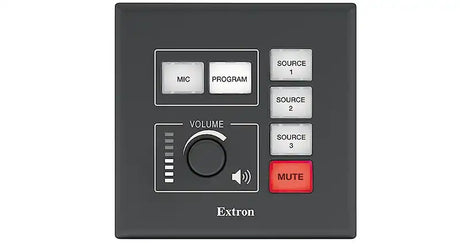 Extron ACP 100 AirControl Processor 2-Gang US, Black & White, 6 Button w/Rotary Volume Video Conferencing Extron