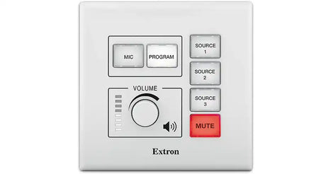 Extron ACP 100 AirControl Processor 2-Gang US, Black & White, 6 Button w/Rotary Volume Video Conferencing Extron