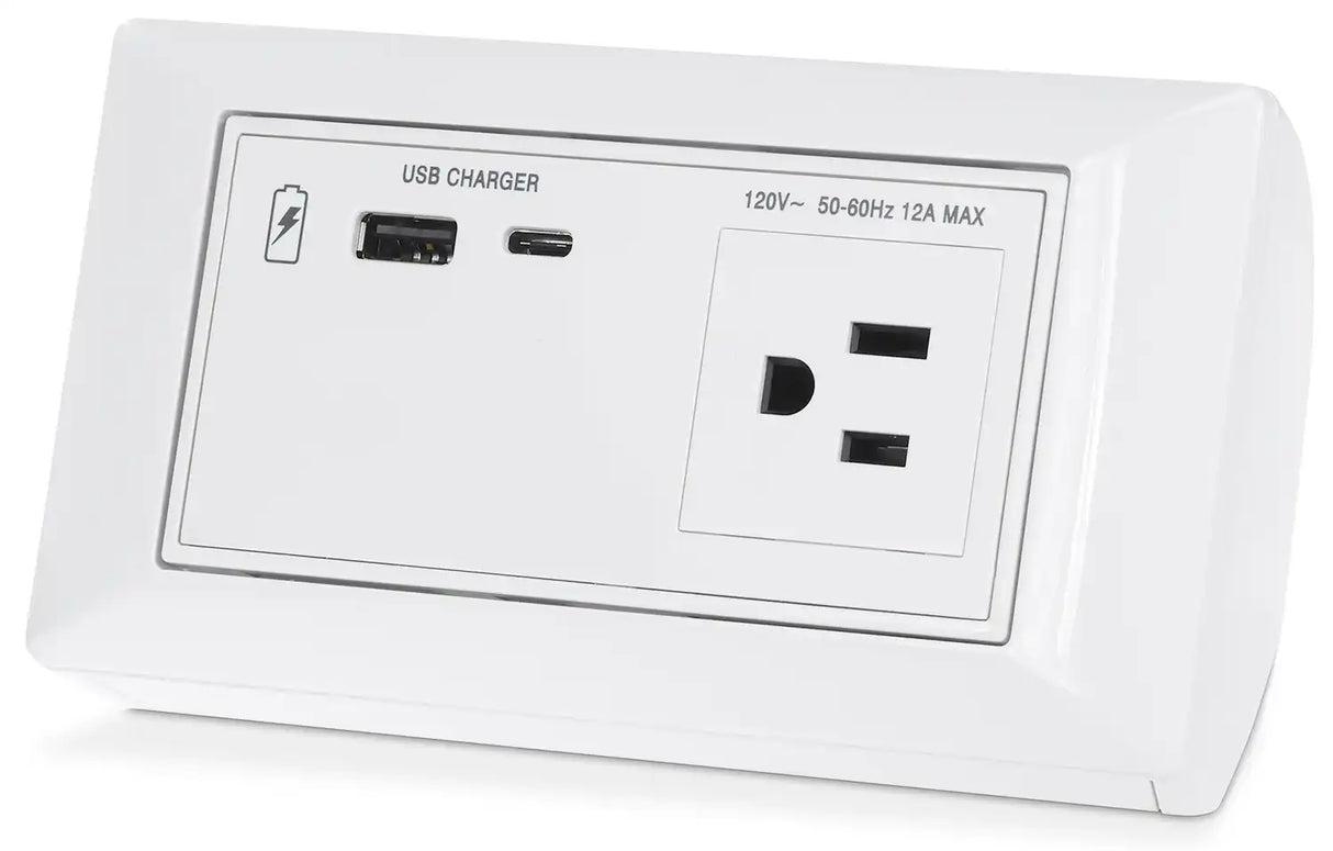 Extron Flex55 100 Series Pendant Mount Two USB Outlets, White Audio & Video Cables Extron