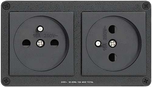 Extron Cable Cubby Power Module (2) Brazil Outlets Power Extron