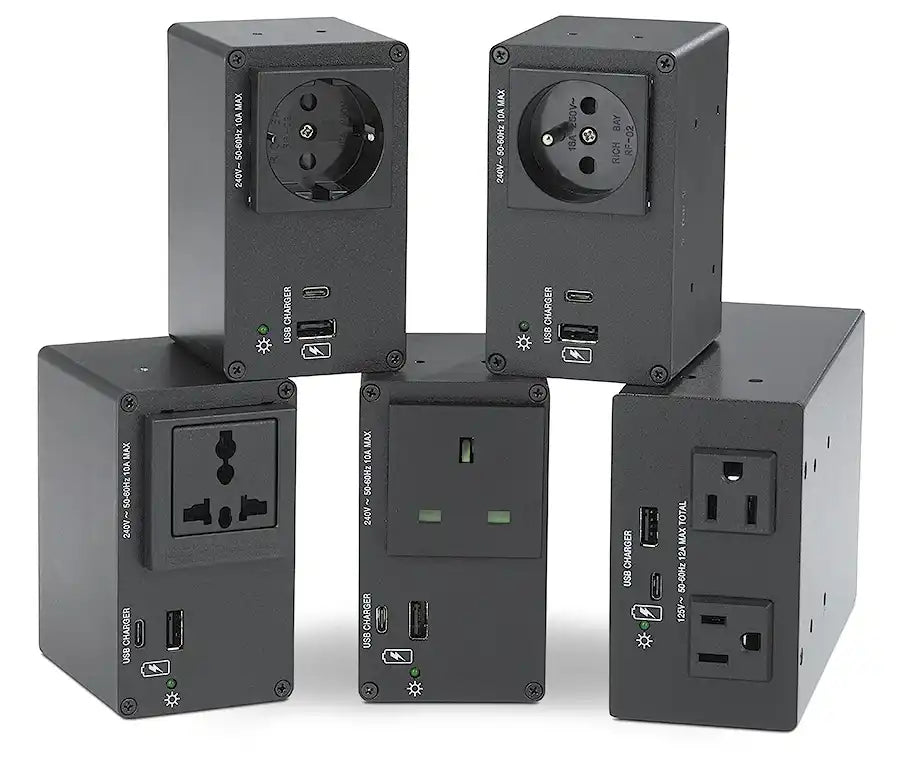 Extron AC+USB 300 Series Power Module MULTI 1AC, 1USBC, & 1USBA Outlets Power Outlets & Sockets Extron