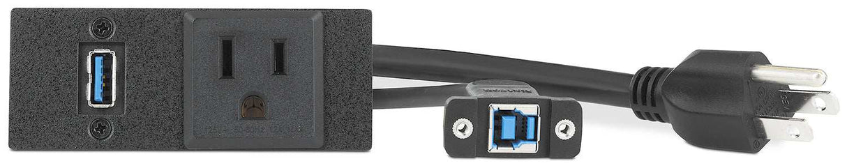 Extron AC USB AAP AC Power and USB Charging Module Black, USB 3.2 Type-A on Pigtail Power Outlets & Sockets Extron
