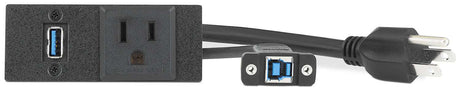 Extron AC USB AAP AC Power and USB Charging Module Black, USB 3.2 Type-A on Pigtail Power Outlets & Sockets Extron