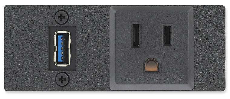 Extron AC USB AAP AC Power and USB Charging Module Black, USB 3.2 Type-A on Pigtail Power Outlets & Sockets Extron