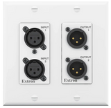 Extron AXI 22 AT D Plus Dual-Channel Analog Audio Interface with Transformer Isolation AXI 22 AT D Plus & WPD 102 XLRM Kit - Black Audio Signal Processing Extron