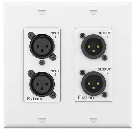 Extron AXI 22 AT D Plus Dual-Channel Analog Audio Interface with Transformer Isolation AXI 22 AT D Plus & WPD 102 XLRM Kit - Black Audio Signal Processing Extron