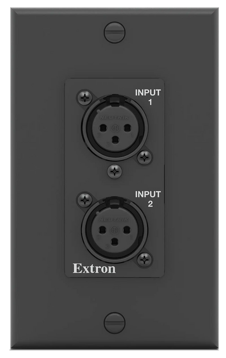 Extron AXI 22 AT D Plus Dual-Channel Analog Audio Interface with Transformer Isolation AXI 22 AT D Plus & WPD 102 XLRM Kit - Black Audio Signal Processing Extron