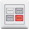 Extron NBP 104 EU Network Button Panel Flex55 and EU, Black and White, 4 Button control Extron