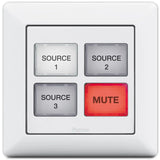 Extron NBP 104 EU Network Button Panel Flex55 and EU, Black and White, 4 Button control Extron