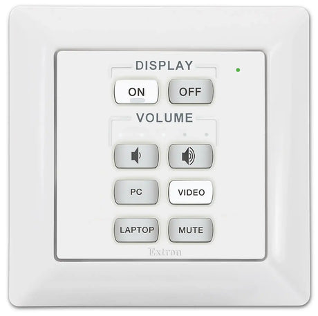 Extron NBP 108 EU Network Button Panel Flex55 and EU, Black and White, 8 Button control Extron