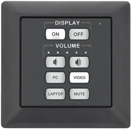 Extron NBP 108 EU Network Button Panel Flex55 and EU, Black and White, 8 Button control Extron