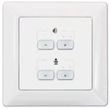 Extron NBP VC2 EU Network Button Panel with Dual Volume Control Flex55 and EU, Black and White, Dual Vol control Extron